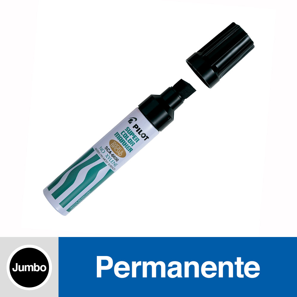 Marcador Permanente Punta Biselada Sca6600 Negro Recargable