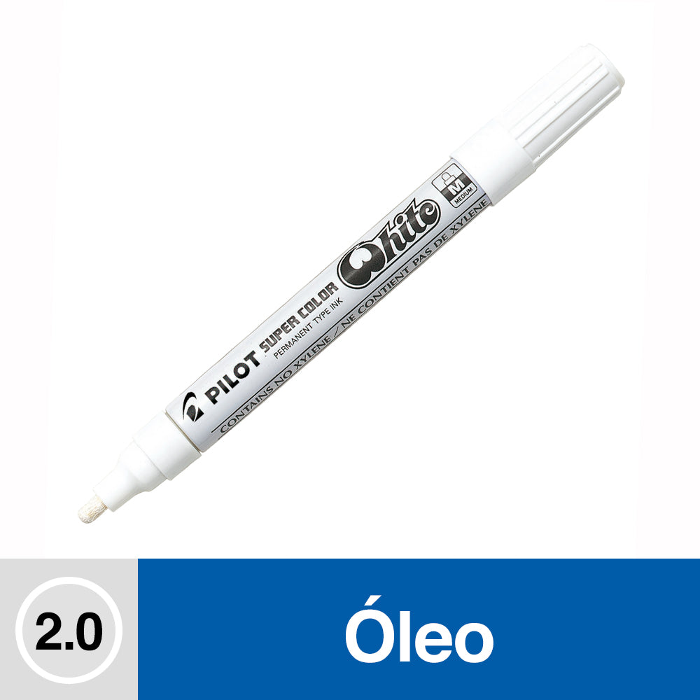 Marcador Permanente Oleo Punta Redonda Blanco