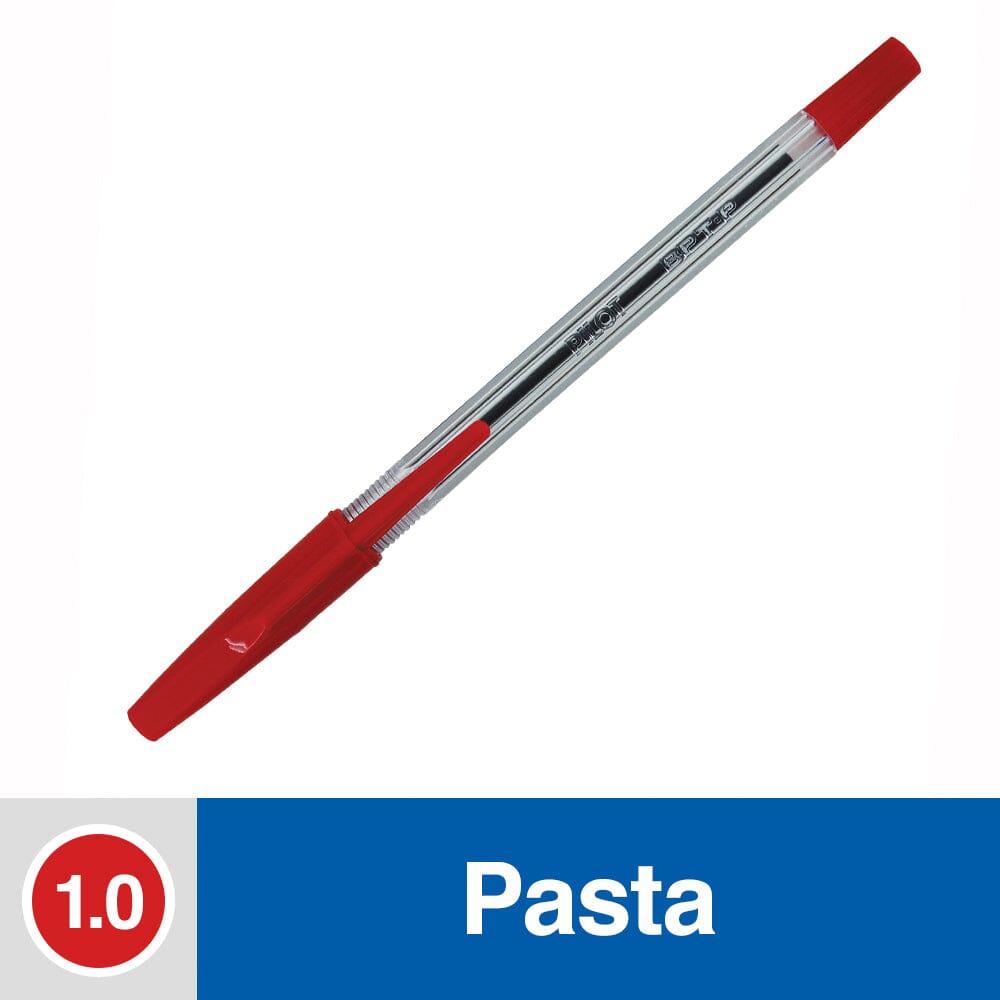 Lápiz Pasta Punta Media Rojo 1.0 Mm