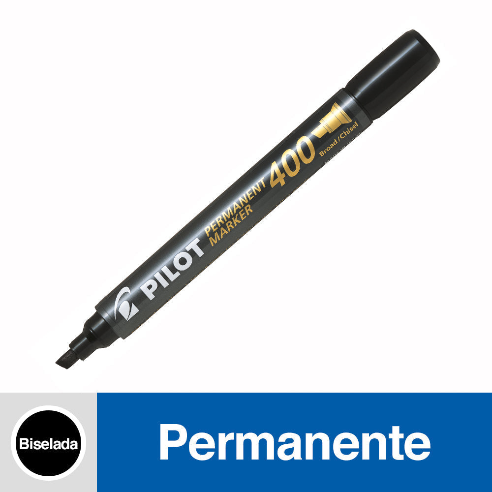 Marcador Permanente Punta Biselada Sca400 Negro