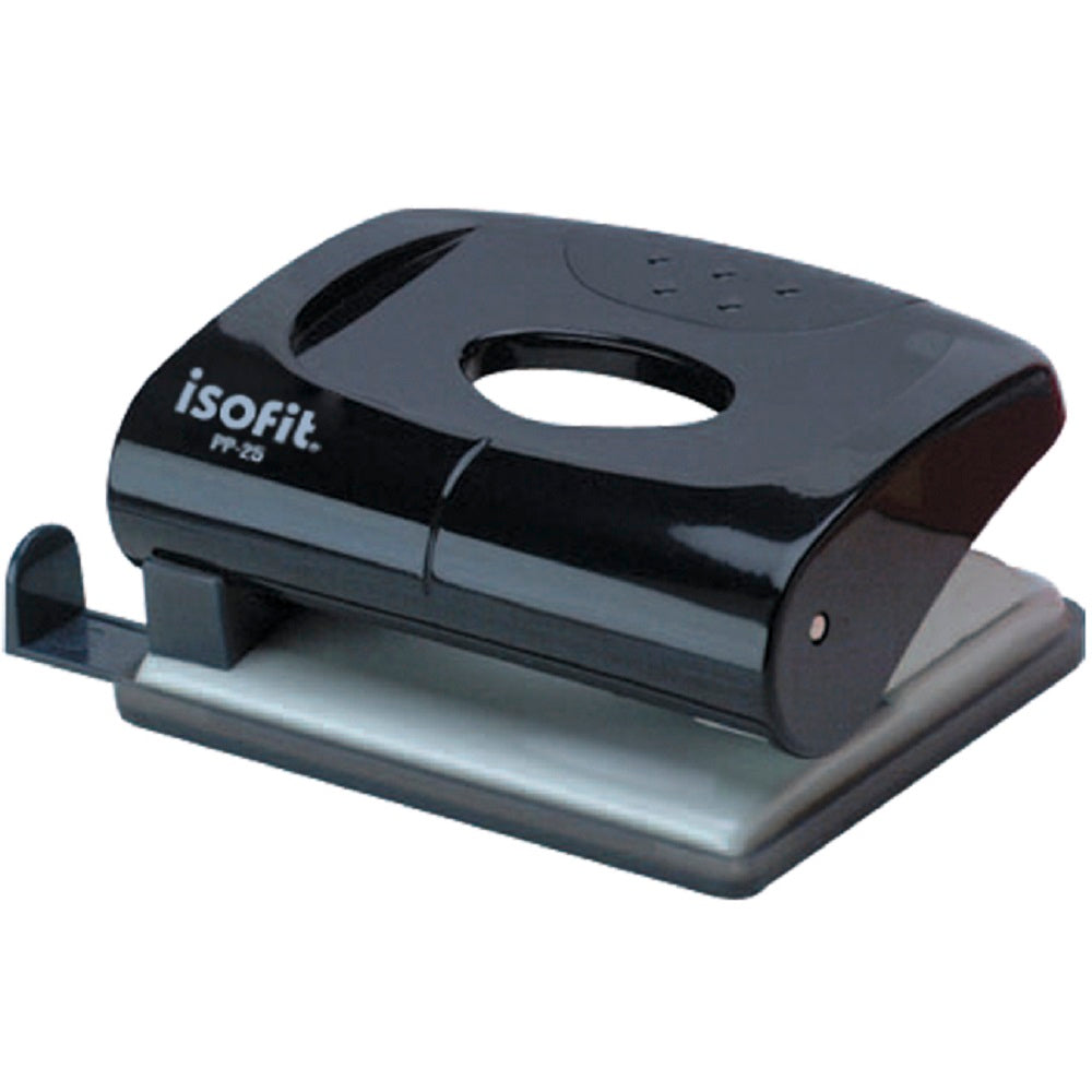 Perforadora Isofit Mediana Metal Pp 25 2 Perforaciones Colores Surtidos Base Goma 20 Hojas