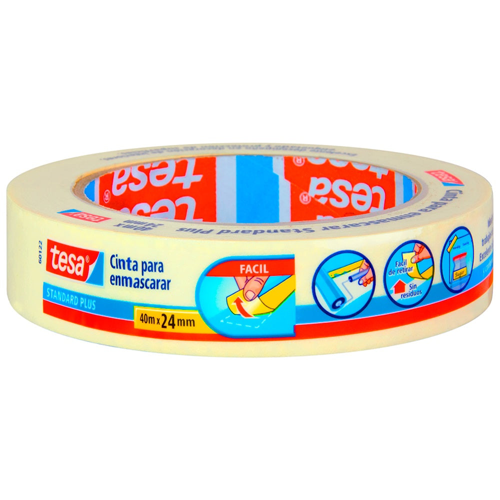 Cinta Adhesiva Masking 24 Mm 40 mt