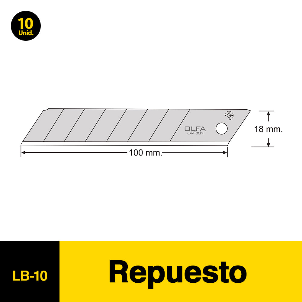 Repuesto Cuchillo Grande Lb10 10 Un