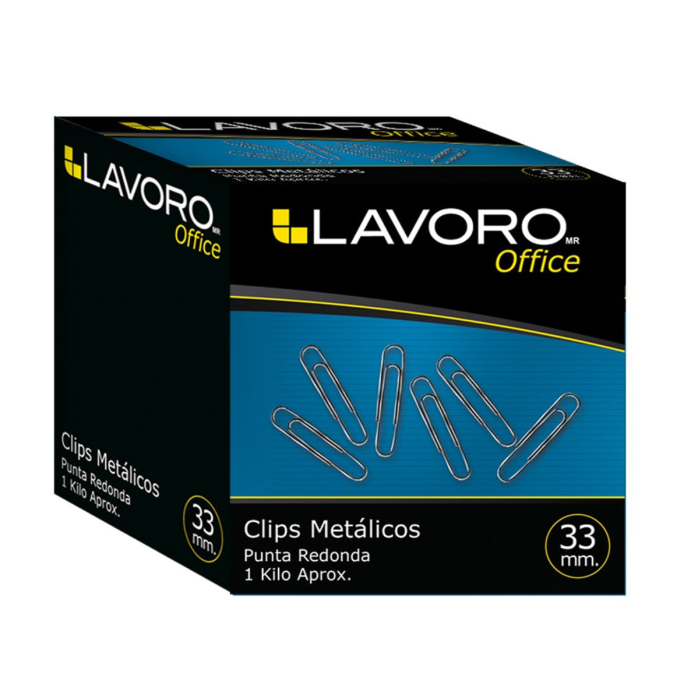 Clips Metálico N1 Redondo 33 Mm 1 Kilo