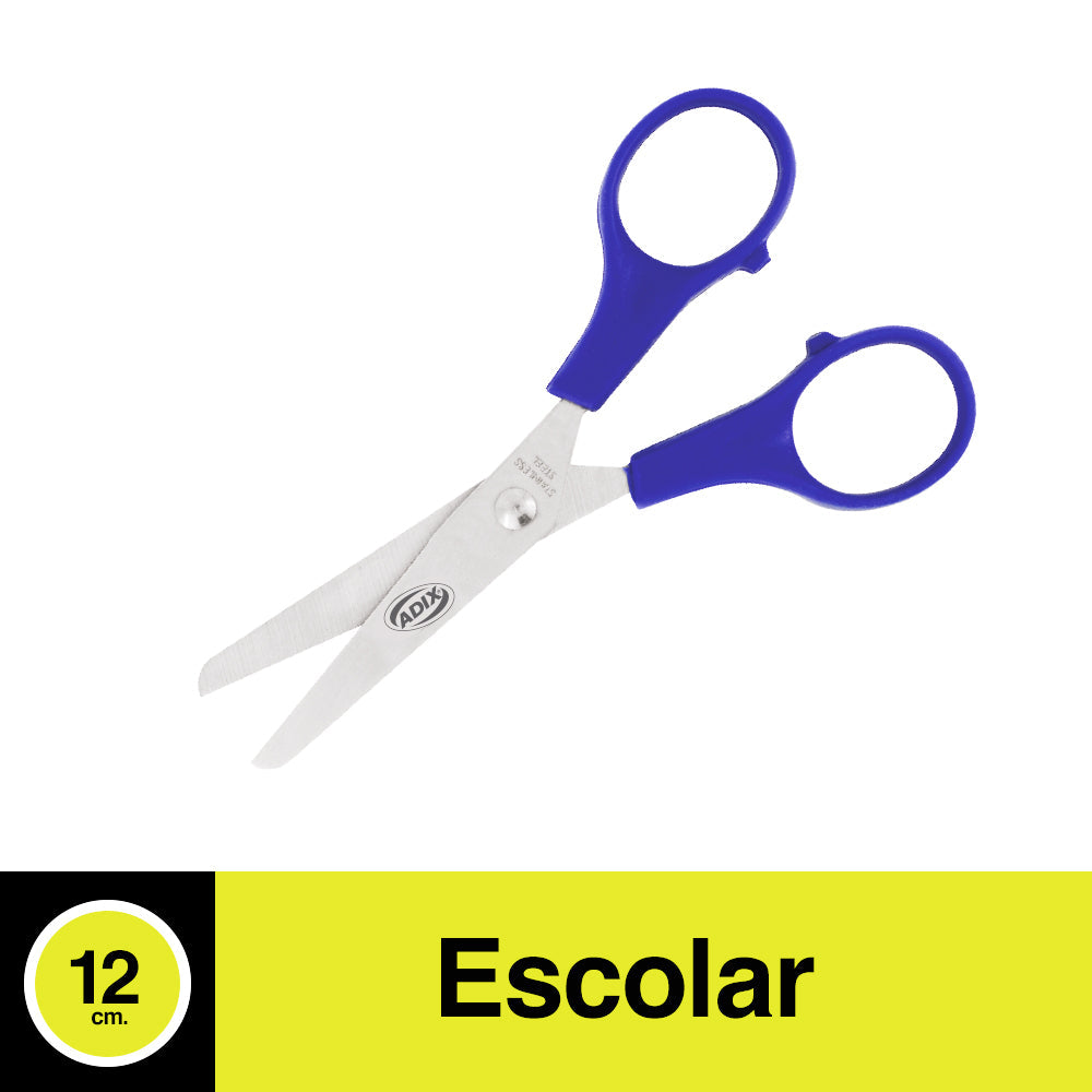 Tijera Escolar Mango Azul 12 cm