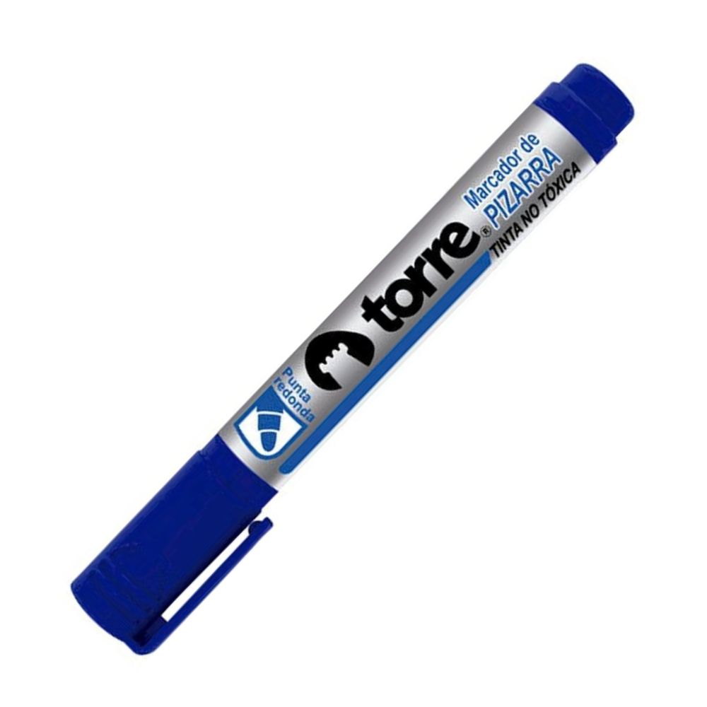 Marcador Pizarra Punta Redonda Azul