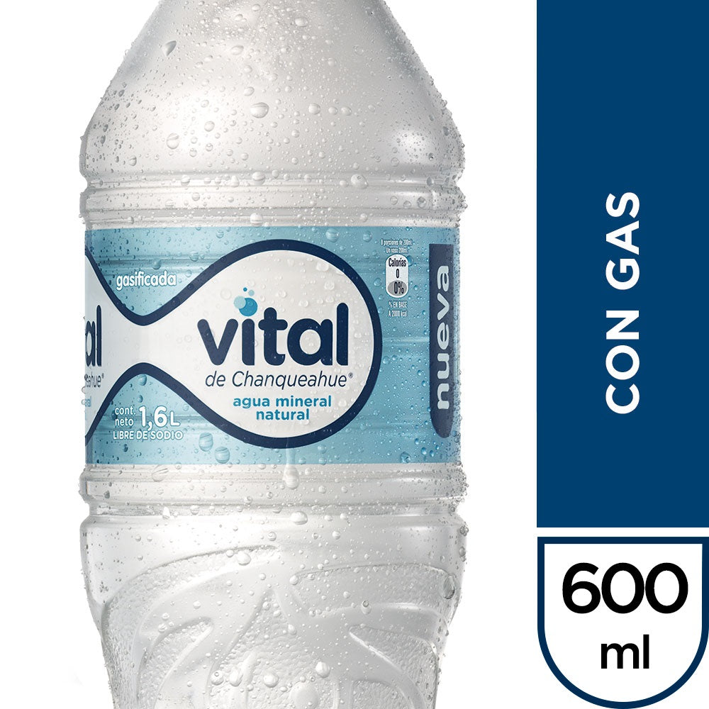 Agua Mineral Con Gas 600 Cc