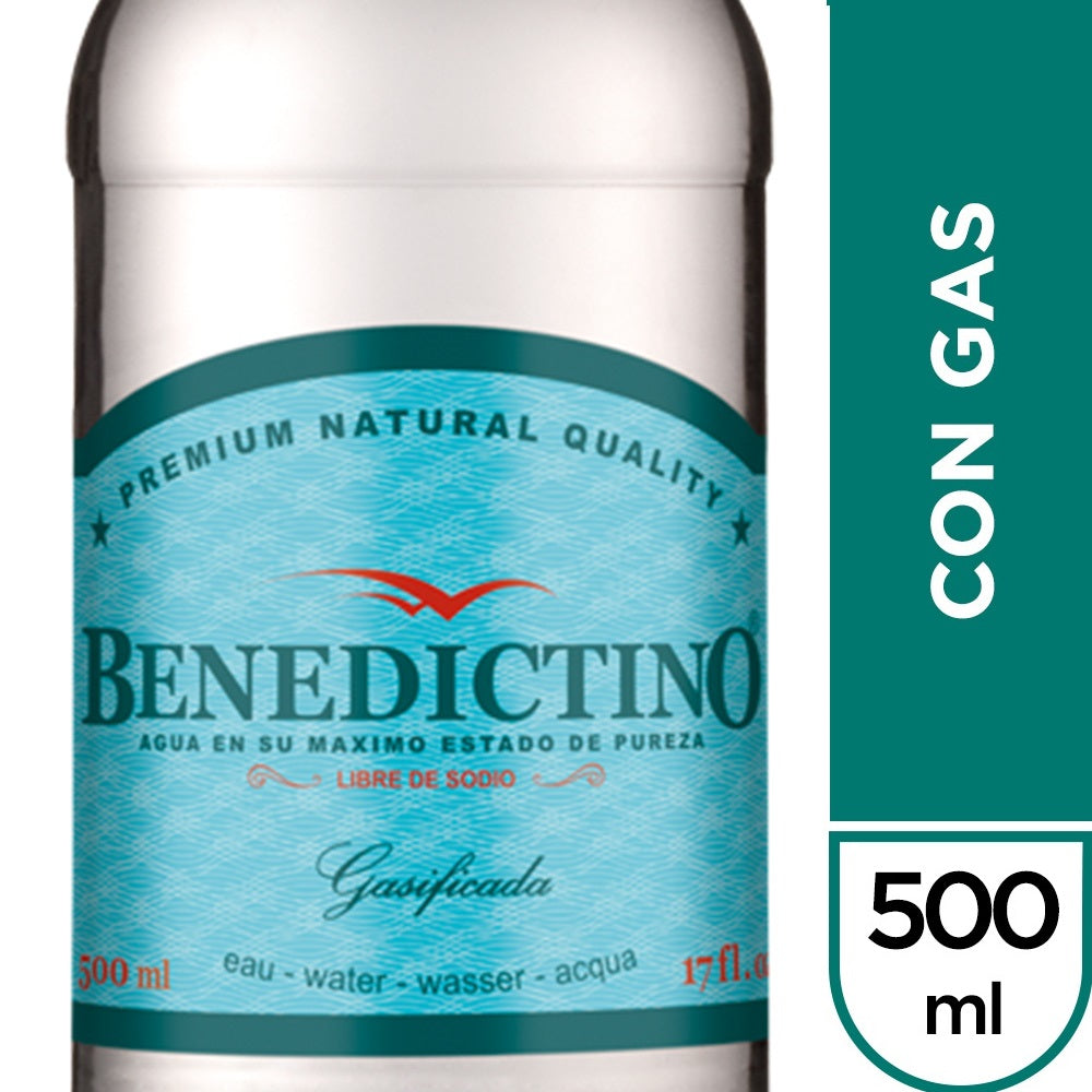 Agua Purificada Natural Con Gas 500 Cc