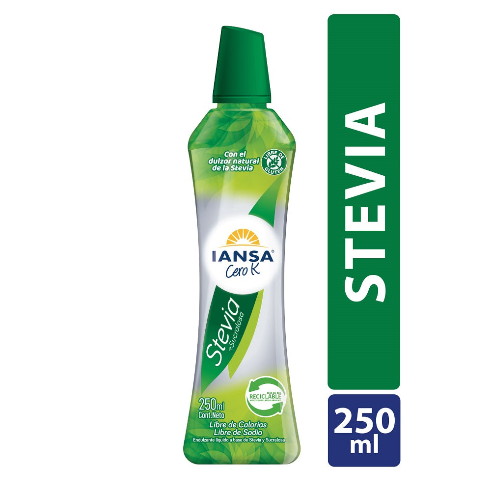 Endulzante Liquido Stevia 250 Ml Cero K