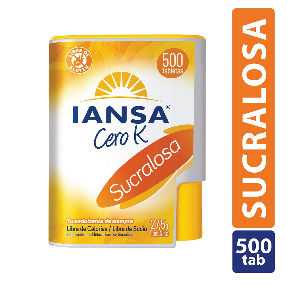 Endulzante En Tabletas Sucralosa 500 Un Cero K