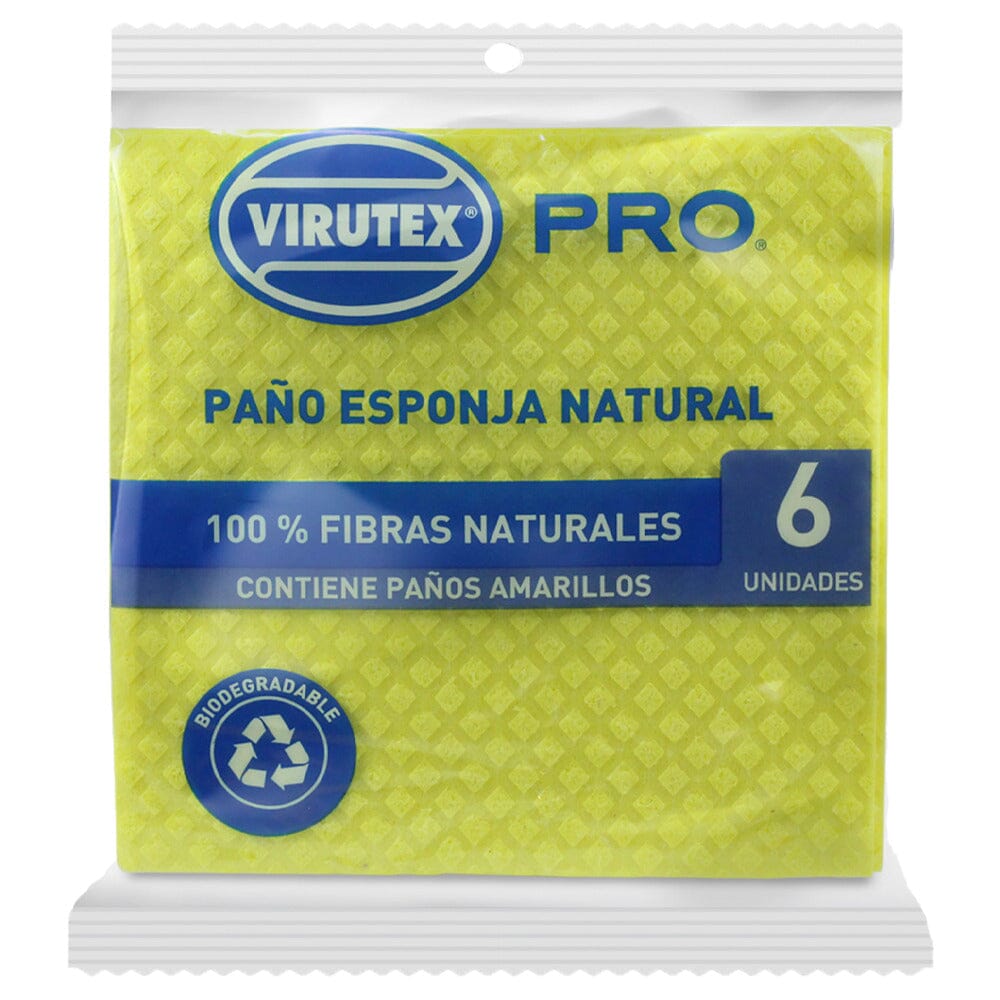 Paño Esponja Natural Amarillo 6 Un