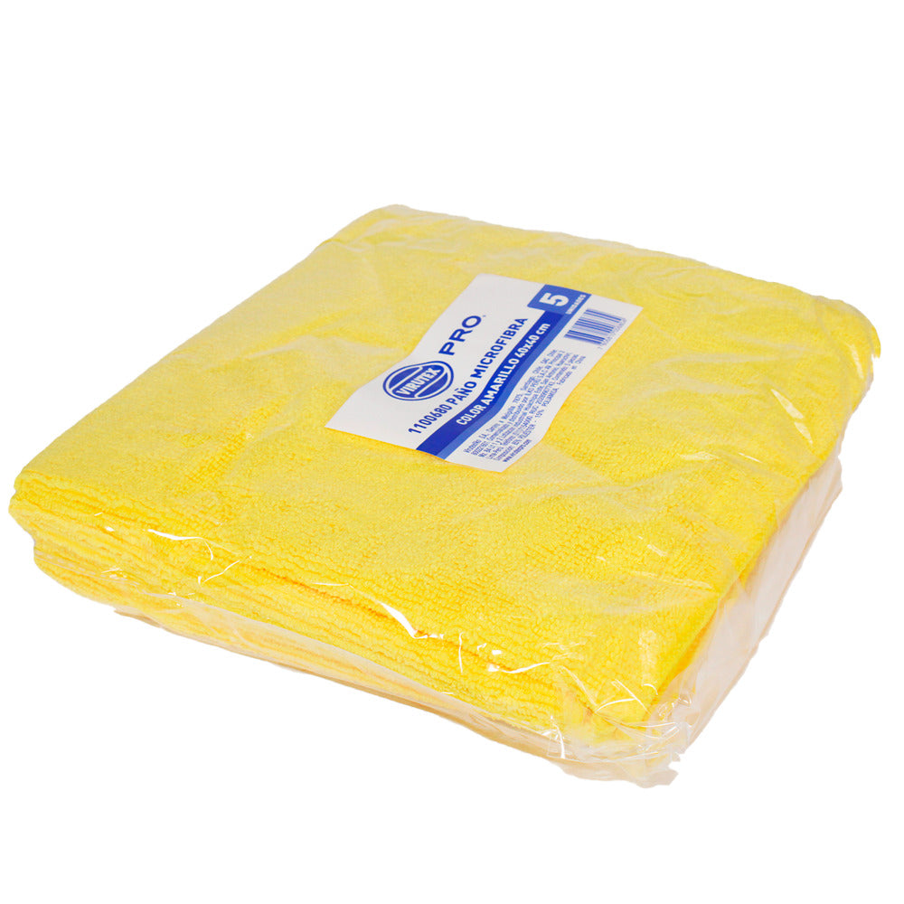 Paño Microfibra Amarillo 5 Un