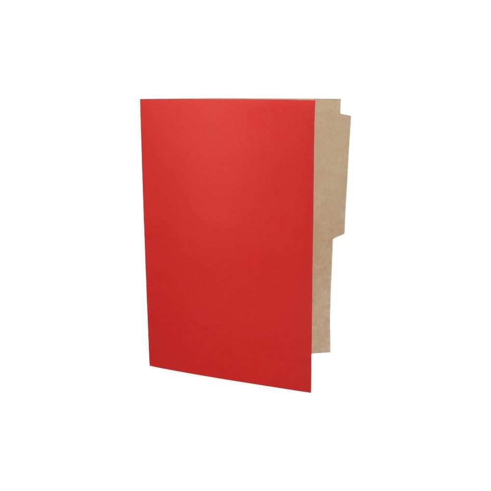Carpeta Cartulina Pigmentada Oficio Rojo Brillante Con Pestaña