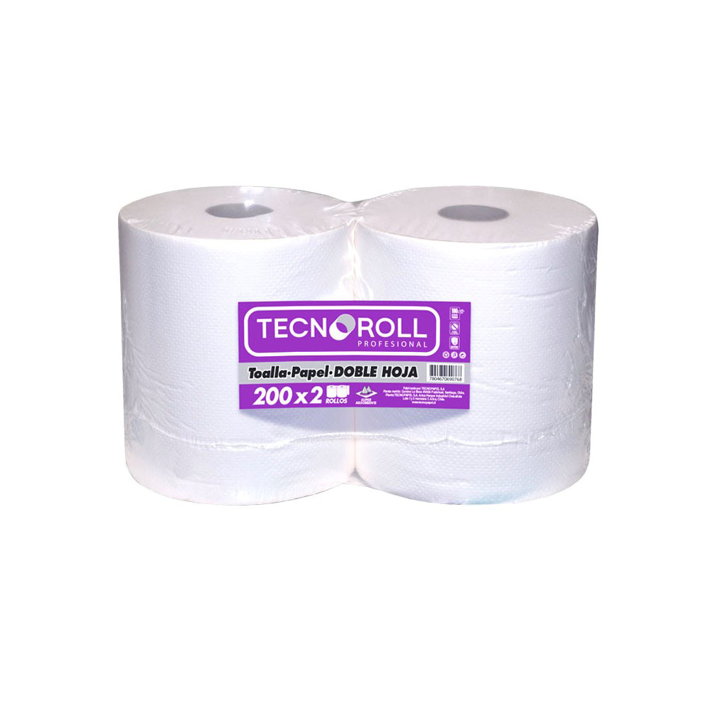 Toalla De Papel Doble Hoja 2 X 200 Mt