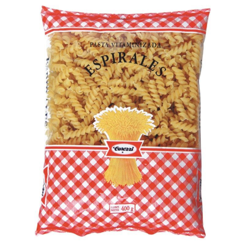 Fideo Espirales Bolsa 400 Gr