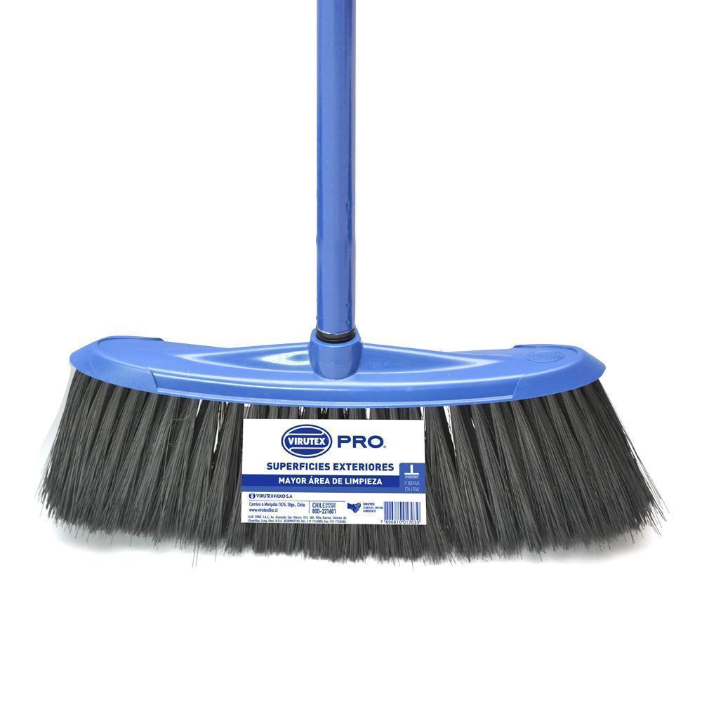 Escobillón Exterior Plástico Fibra Dura Pro Azul