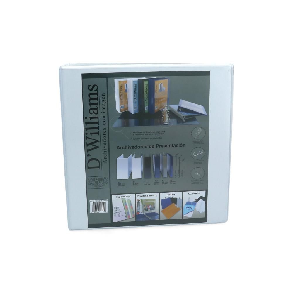 Archivador Catalogo Carta 2 Aros Blanco