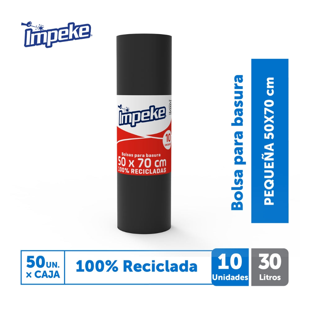 Bolsa Basura Rollo 50 X 70 10 Unidades