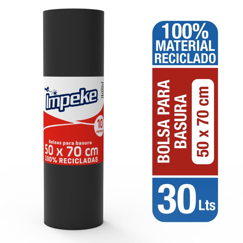 Bolsa Basura 50 X 70 Rollo (10 Unidades)