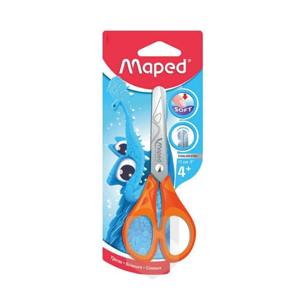 Tijera Escolar Naranja Soft 13 Cm