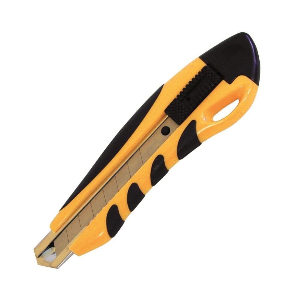Cuchillo Cartonero Grande Con Riel Y Freno