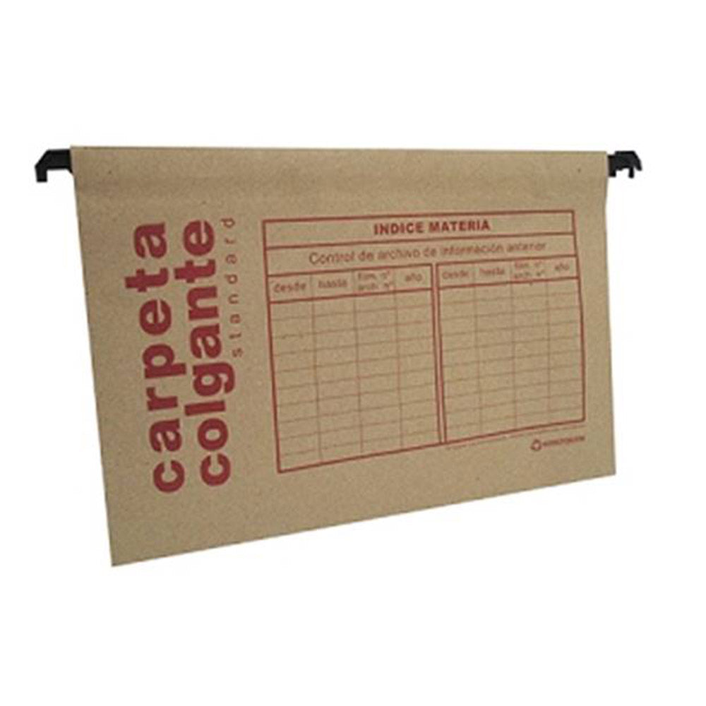 Carpeta Colgante Kraft Gancho Plástico
