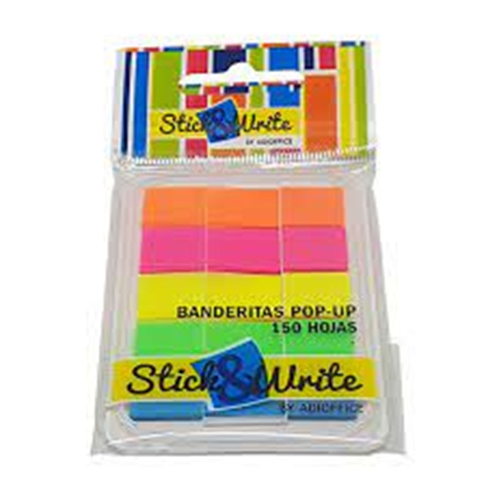 Banderitas Adhesivas 5 Colores X 150 Hojas