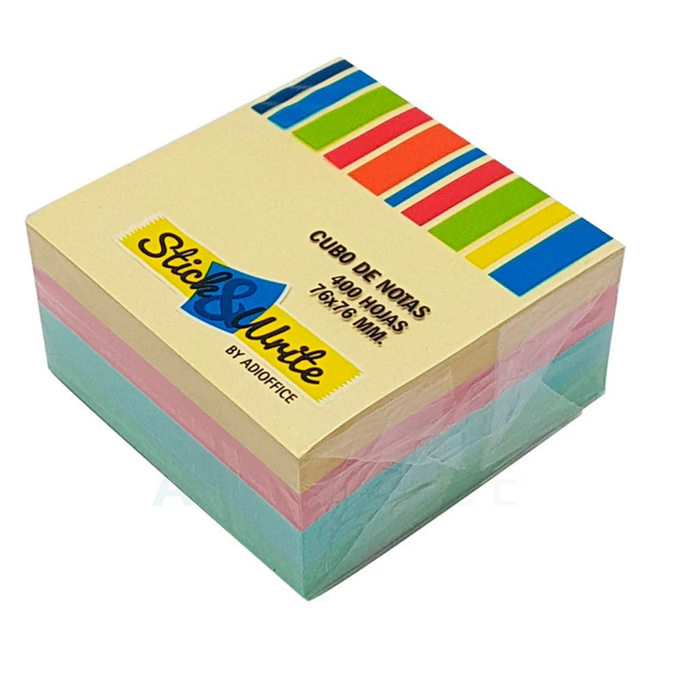 Nota Adhesiva 76X76Mm Mix Paste 400 Hojas