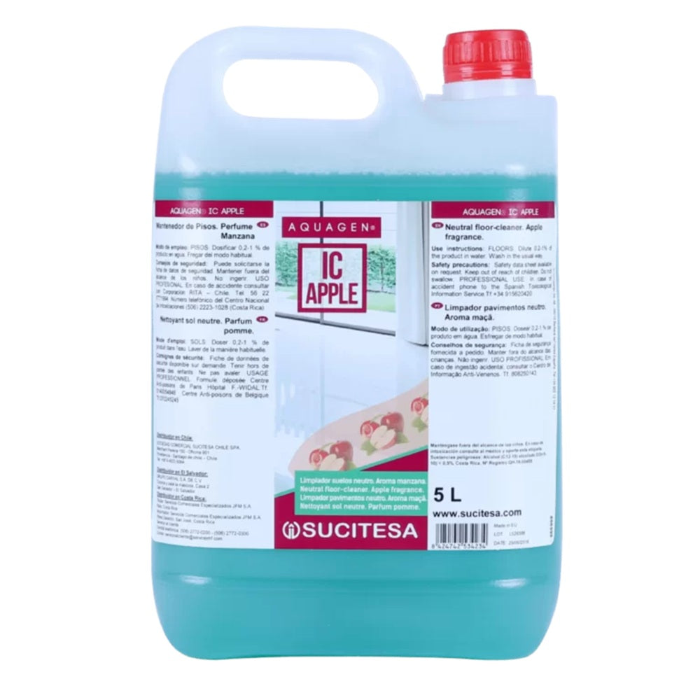 Limpiador De Piso Manzana Bidón 5 Lts Aquagen