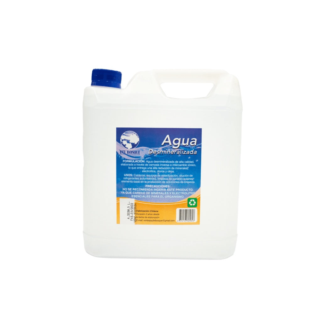 Agua Desmineralizada Bidón Del Bosque 5 Lt