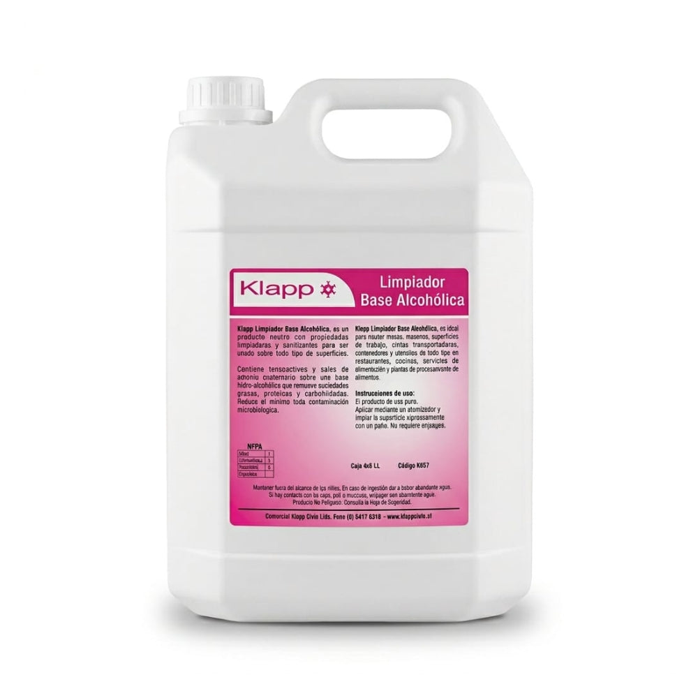 Limpiador Base Alcohólica Bidón 5 Lt