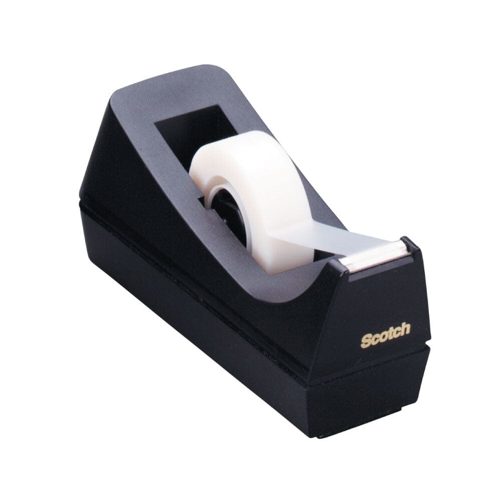 Dispensador Cinta Adhesiva Escritorio Negro C38