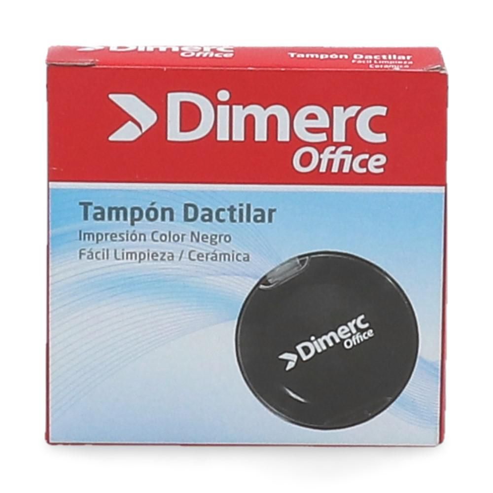 Tampón Circular Huella Digital Negro Cerámica