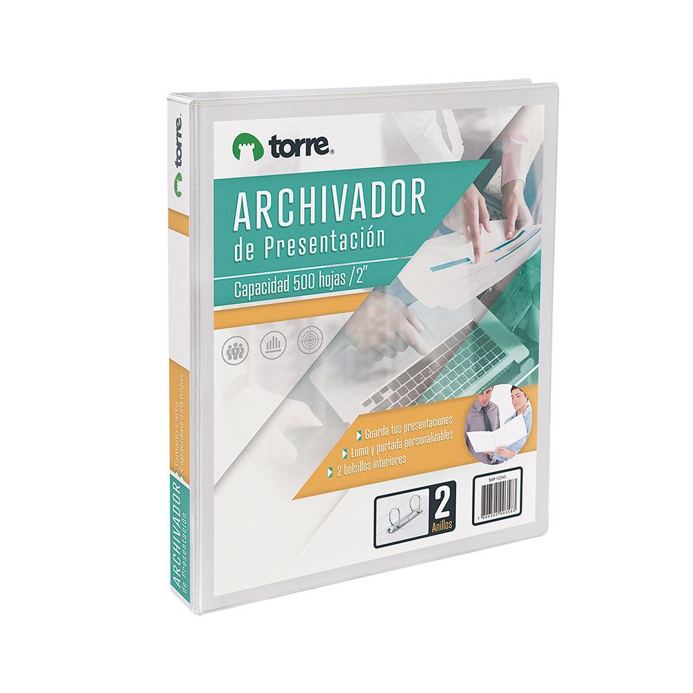 Archivador Catálogo Carta 2 Aros 2.0'' Blanco