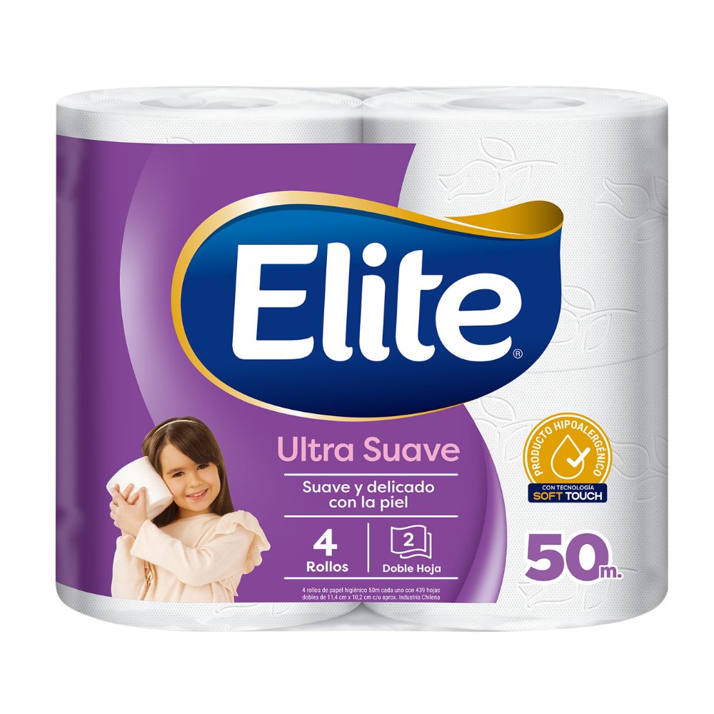 Papel Higiénico Ultra Doble Hoja 4 Rollos X 50 Mt
