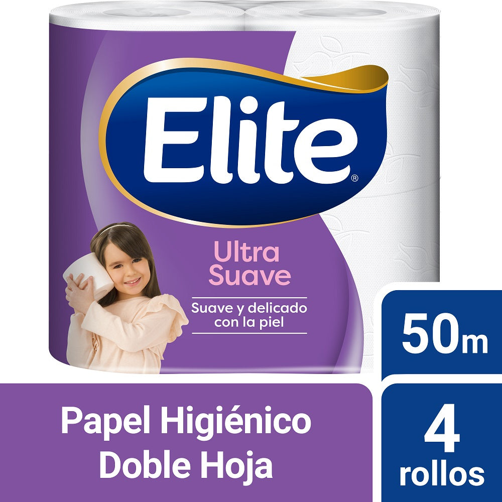 Papel Higiénico Ultra Doble Hoja 4 Rollos X 50 Mt
