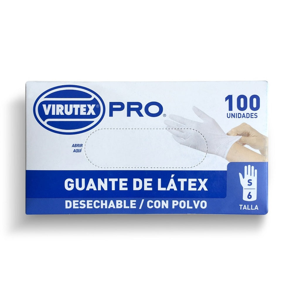 Guante Látex Con Polvo Blanco Talla S