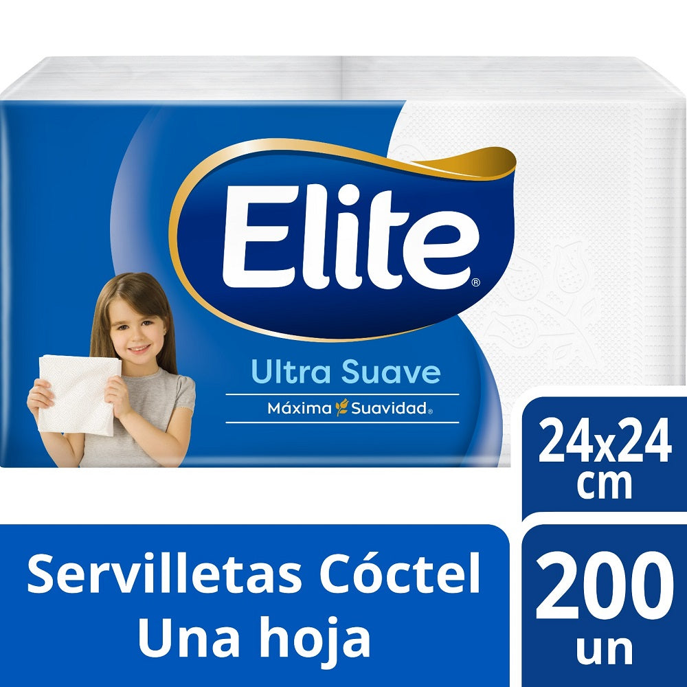 Servilleta Coctel Hoja Simple 200 Unidades