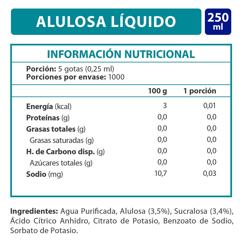 Alulosa Sucralosa 250 Ml