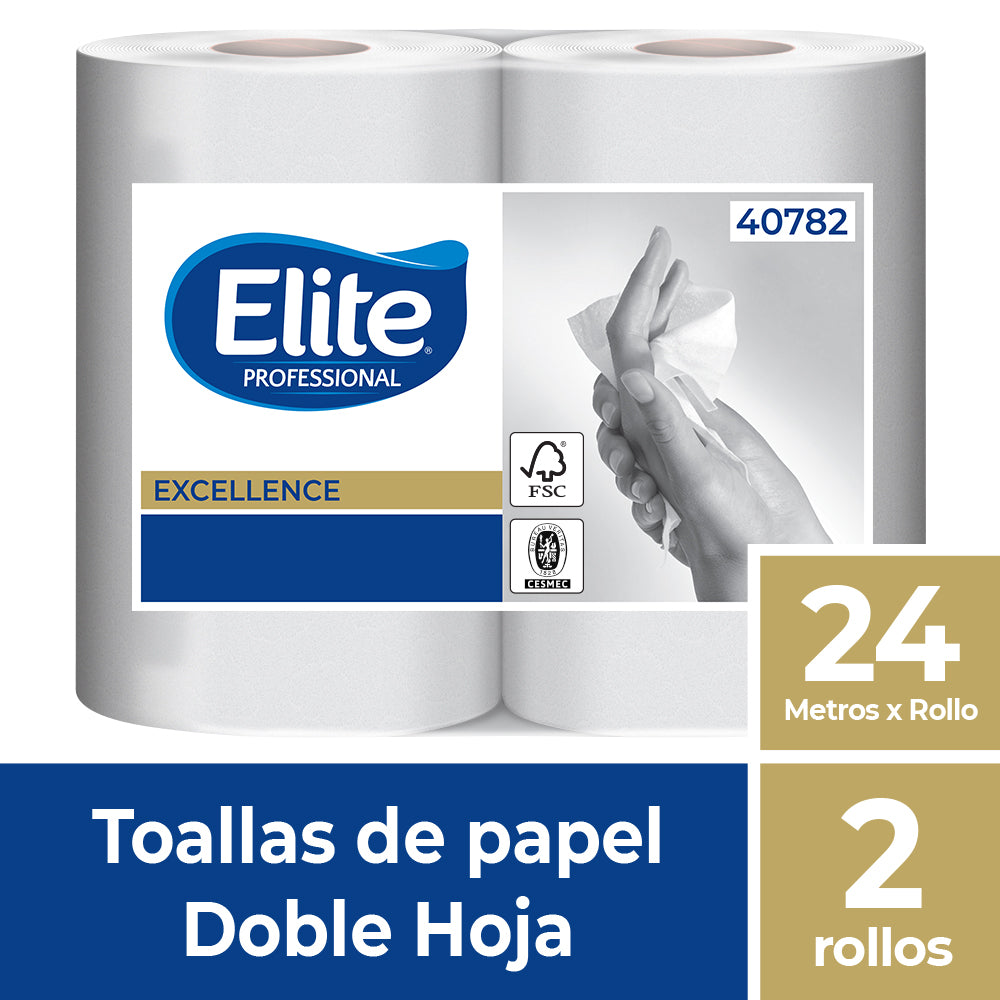 Toalla Excellence Doble Hoja 24 Mt X 2 Rollos
