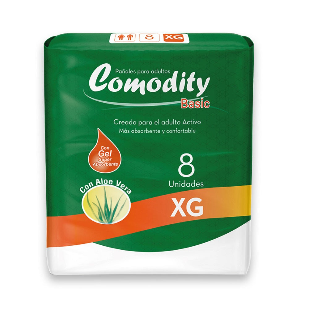 Pañal Adulto Basic Extra Grande 8 Un