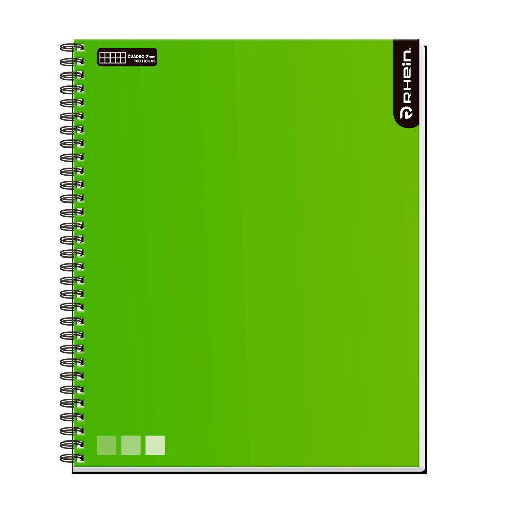 Cuaderno Universitario Matemática 7Mm 100 Hojas One Color Verde