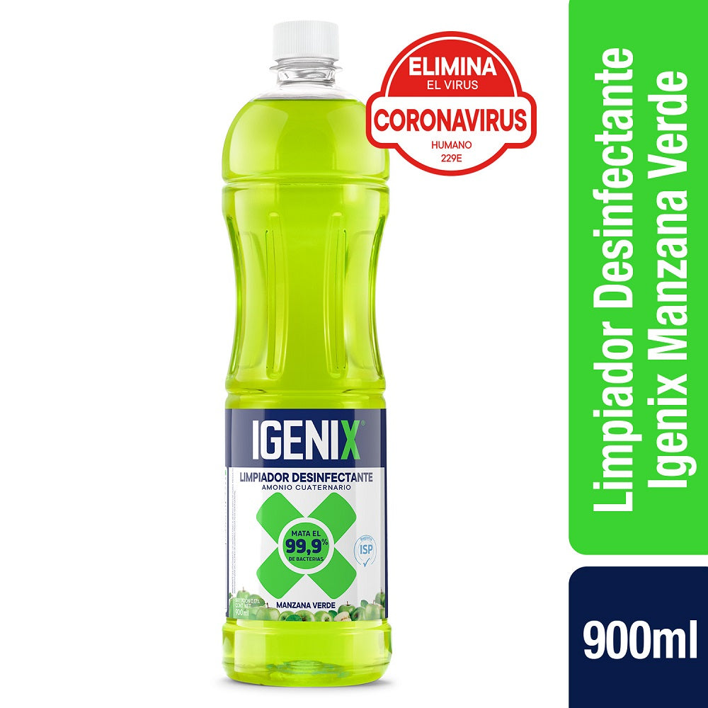 Limpiador Piso Desinfectante Manzana Verde 900 Ml