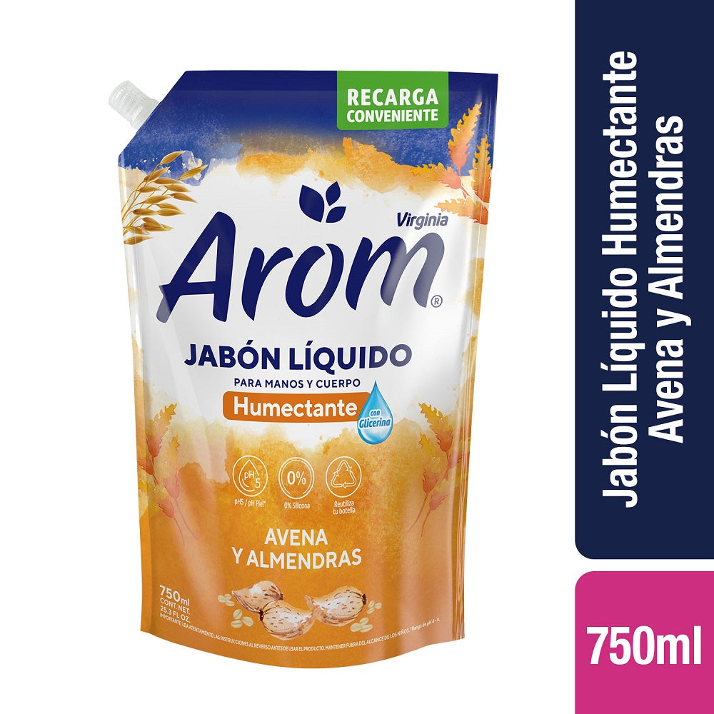 Jabón Liquido Doypack Avena Y Almendra 750 Ml