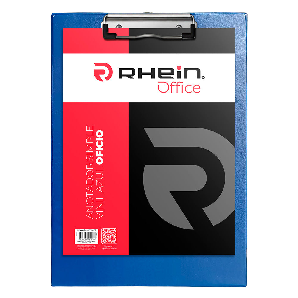 Anotador Simple Pvc Oficio Azul