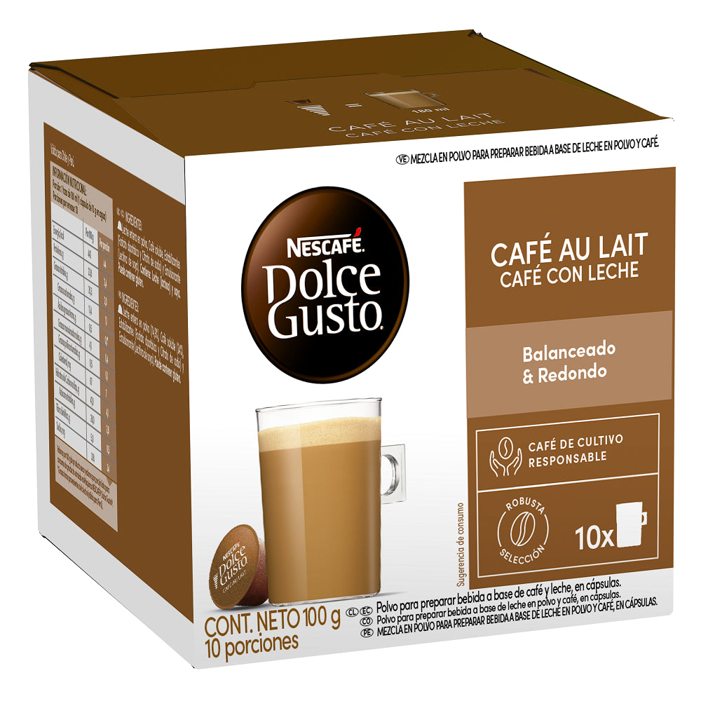 Capsula Tipo Dolce Cafe Au Lait 10 Un