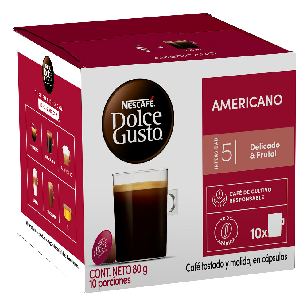 Capsula Tipo Dolce Americano 80 Gr 10 Capsulas