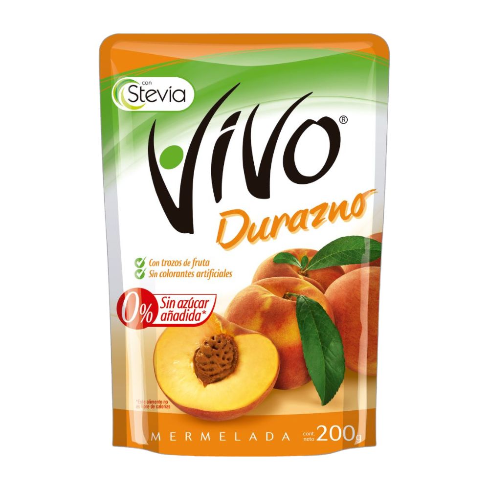 Mermelada Sin Azúcar Durazno Bolsa 200 Gr