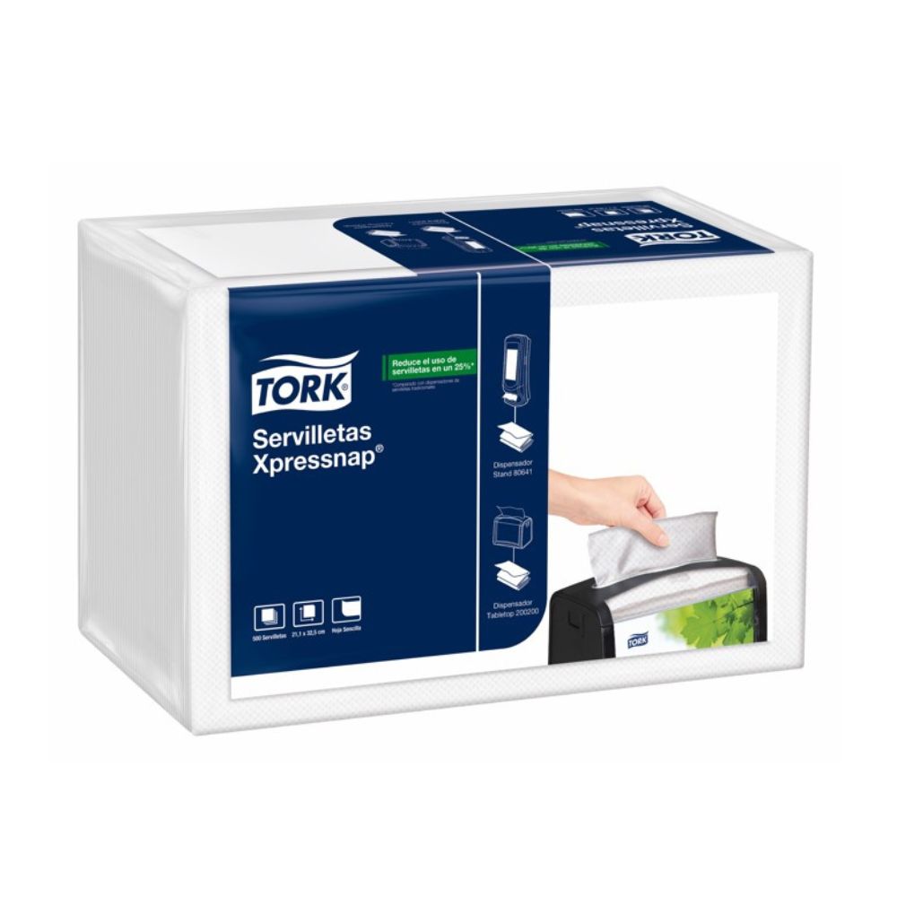 Servilleta Xpressnap Signature Blanca Hoja Simple 500 Un