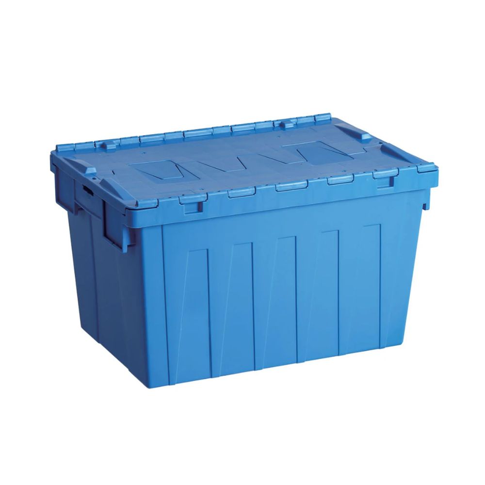Caja Plástica Bisagra Logística Azul 62 L